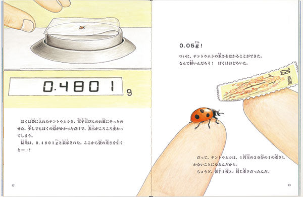 昆虫の体重測定