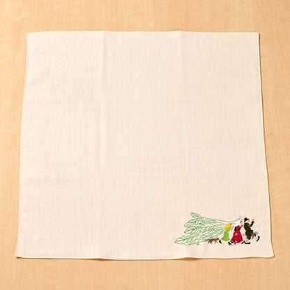 おおきなかぶ 刺繍ガーゼハンカチ