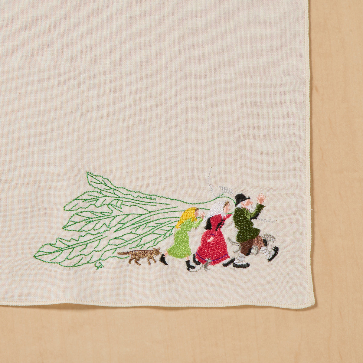 おおきなかぶ 刺繍ガーゼハンカチ