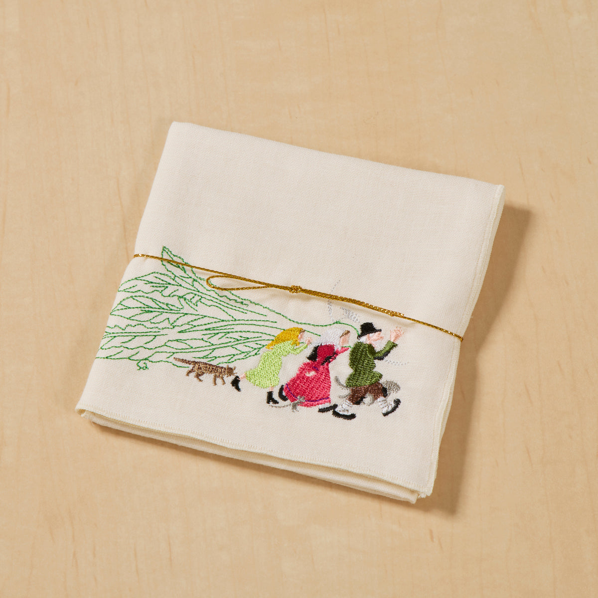 おおきなかぶ 刺繍ガーゼハンカチ